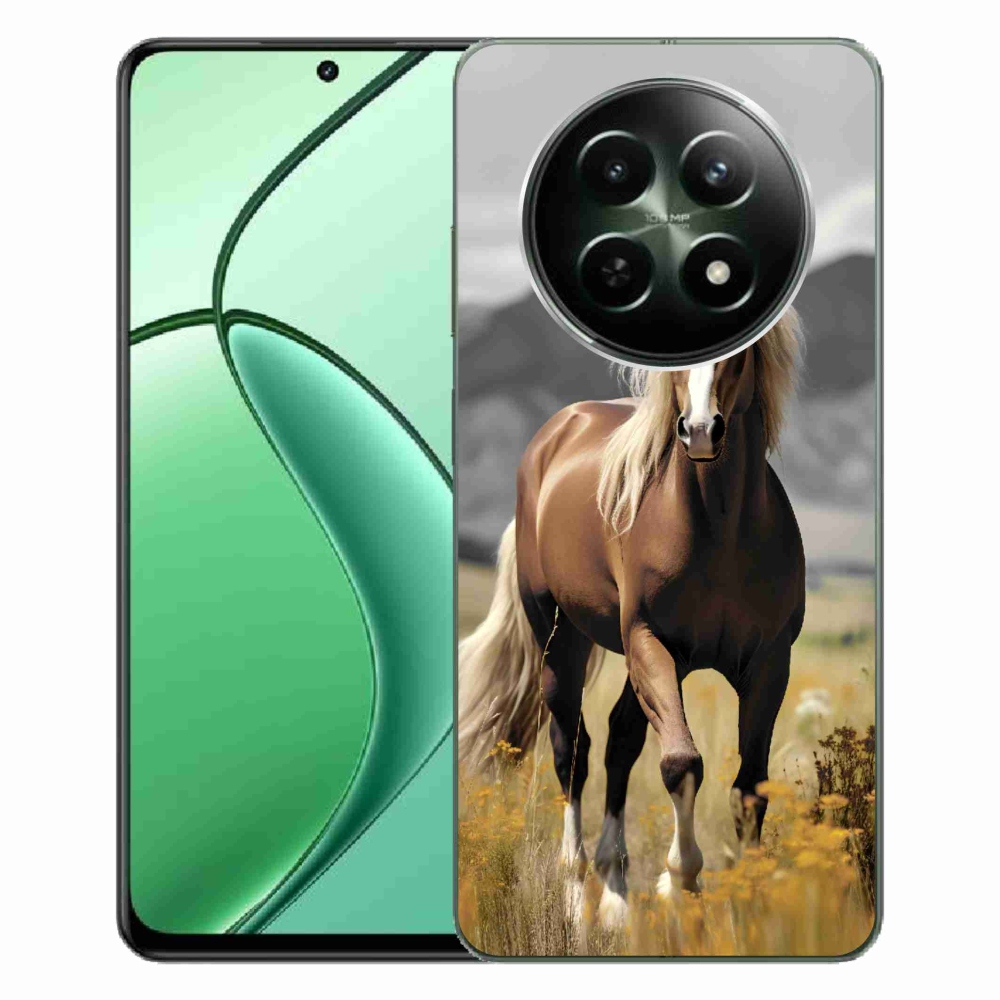 Gelový kryt mmCase na Realme 12 5G/12x 5G - hnědý kůň 1