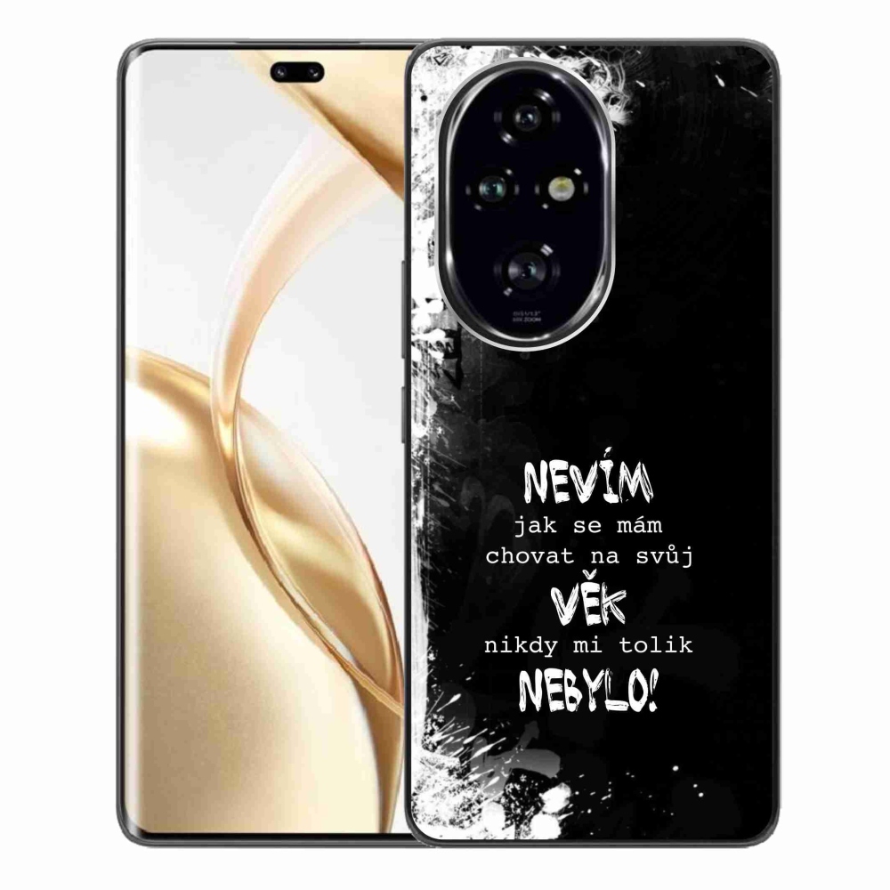 Gelový kryt mmCase na Honor 200 Pro 5G - vtipný text 14 černé pozadí