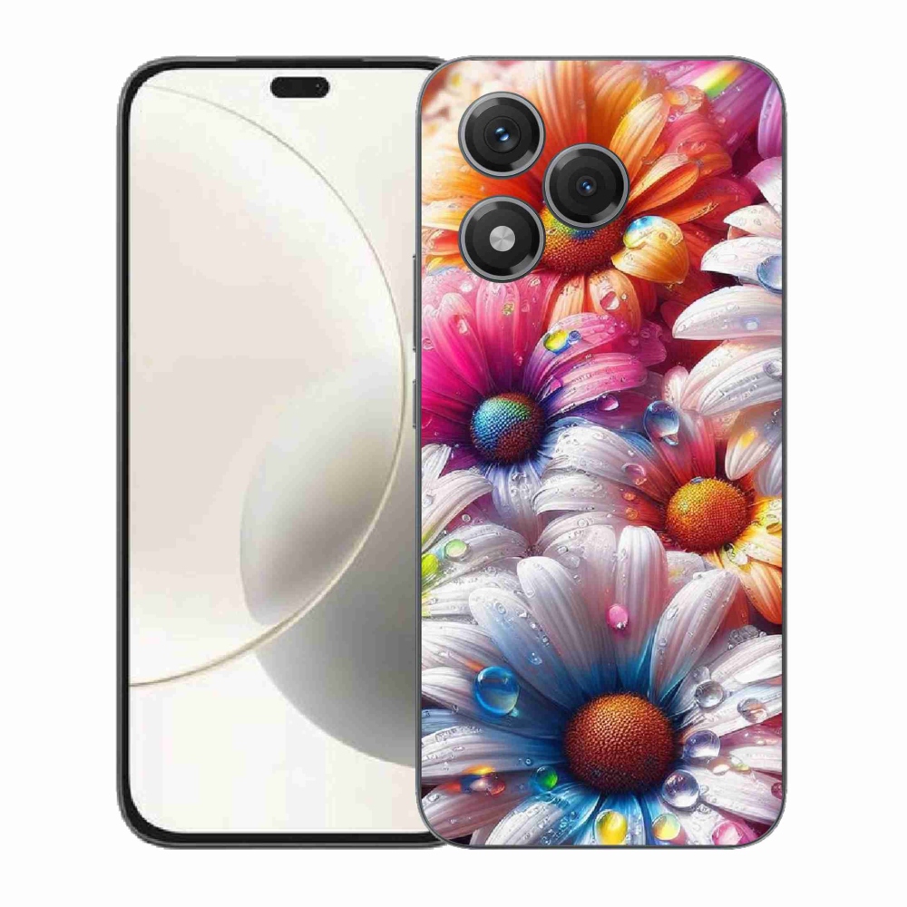 Gelový kryt mmCase na Honor 400 Lite - barevné kopretiny