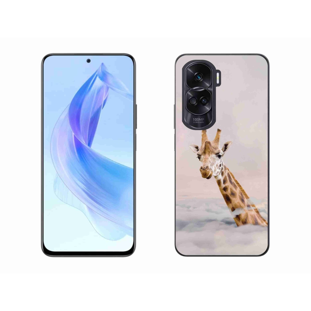 Gelový kryt mmCase na Honor 90 Lite - žirafa v oblacích