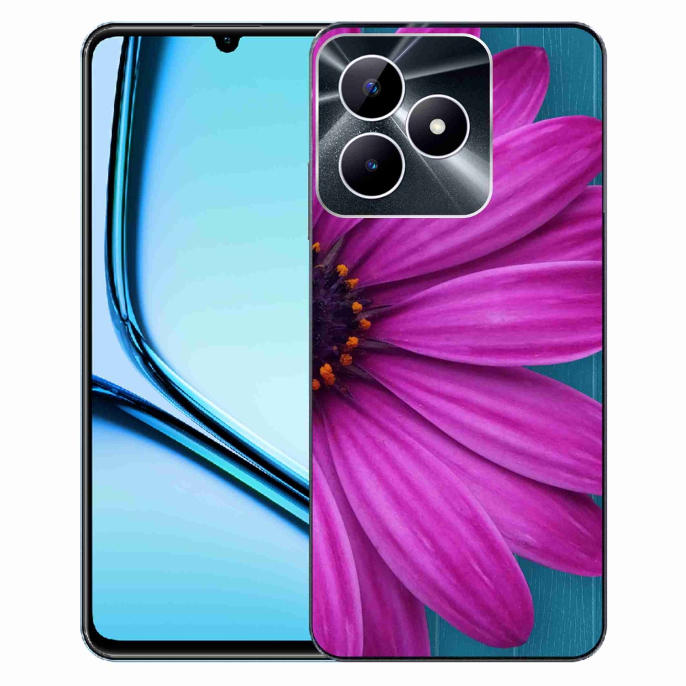 Gelový obal mmCase na Realme Note 50 - fialová kopretina
