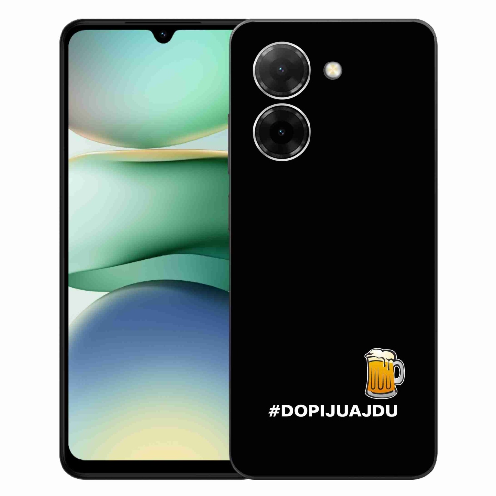 Gelový kryt mmCase na Xiaomi Redmi A5 (171.7x77.8x8.3mm) - pivní motiv 1 černé pozadí