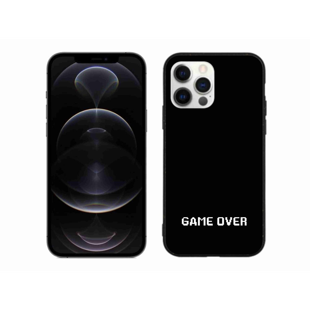 Gelový kryt mmCase na iPhone 12 Pro Max - game over černé pozadí