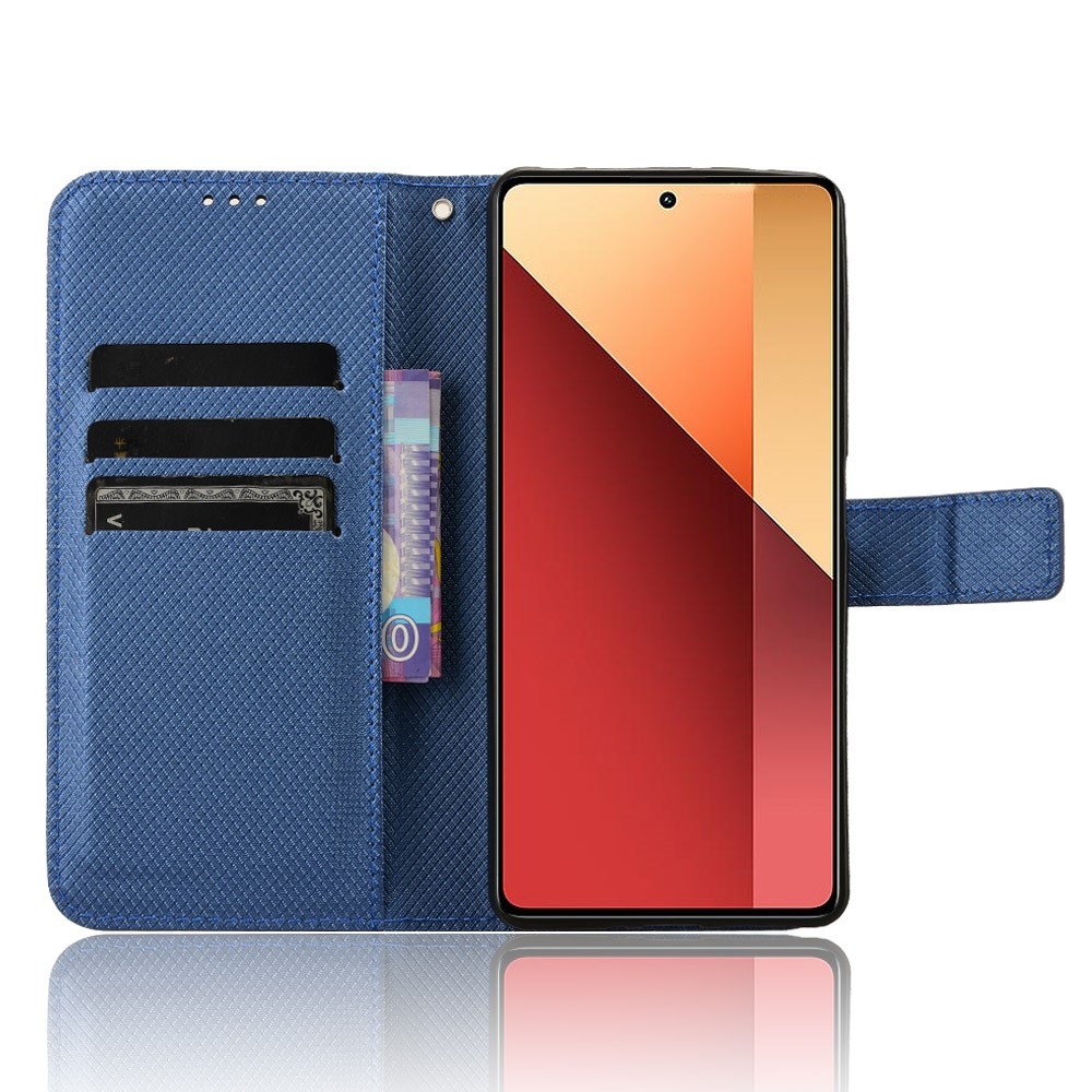 Diamond knížkové pouzdro na Xiaomi Redmi Note 14S/Note 13 Pro 4G/Poco M6 Pro - modré