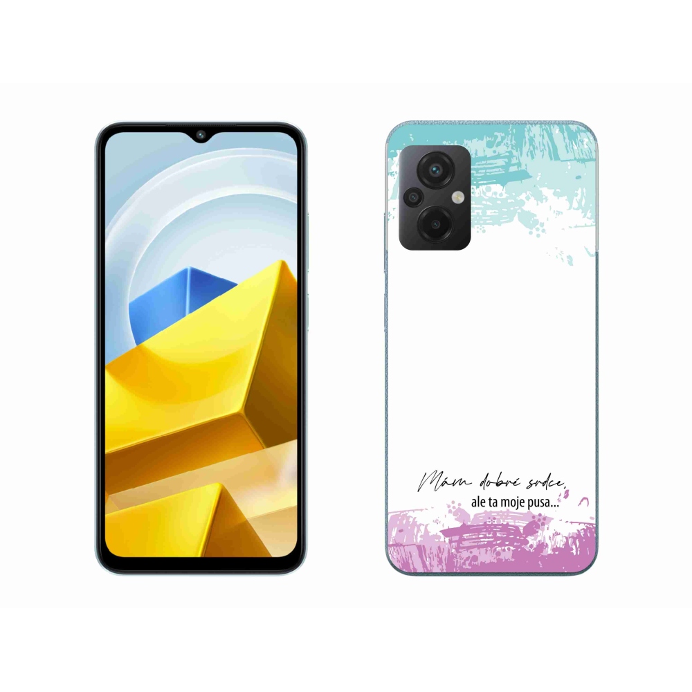 Gelový kryt mmCase na Xiaomi Poco M5 4G - vtipný text 3 bílé pozadí