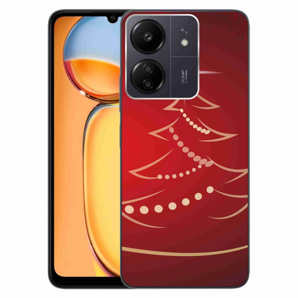 Gelový kryt mmCase na Xiaomi Poco C65/Redmi 13C - kreslený vánoční stromek