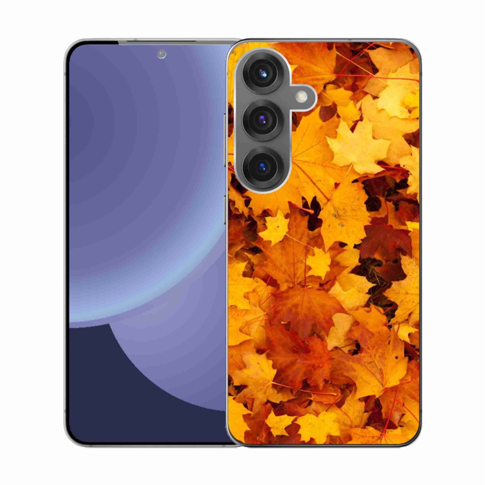 Gelový kryt mmCase na Samsung Galaxy S25 - javorové listy
