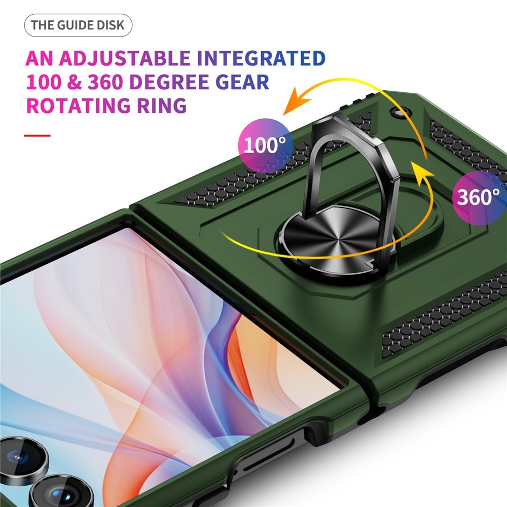 Ring odolný kryt na Samsung Galaxy Z Flip7 5G - zelený