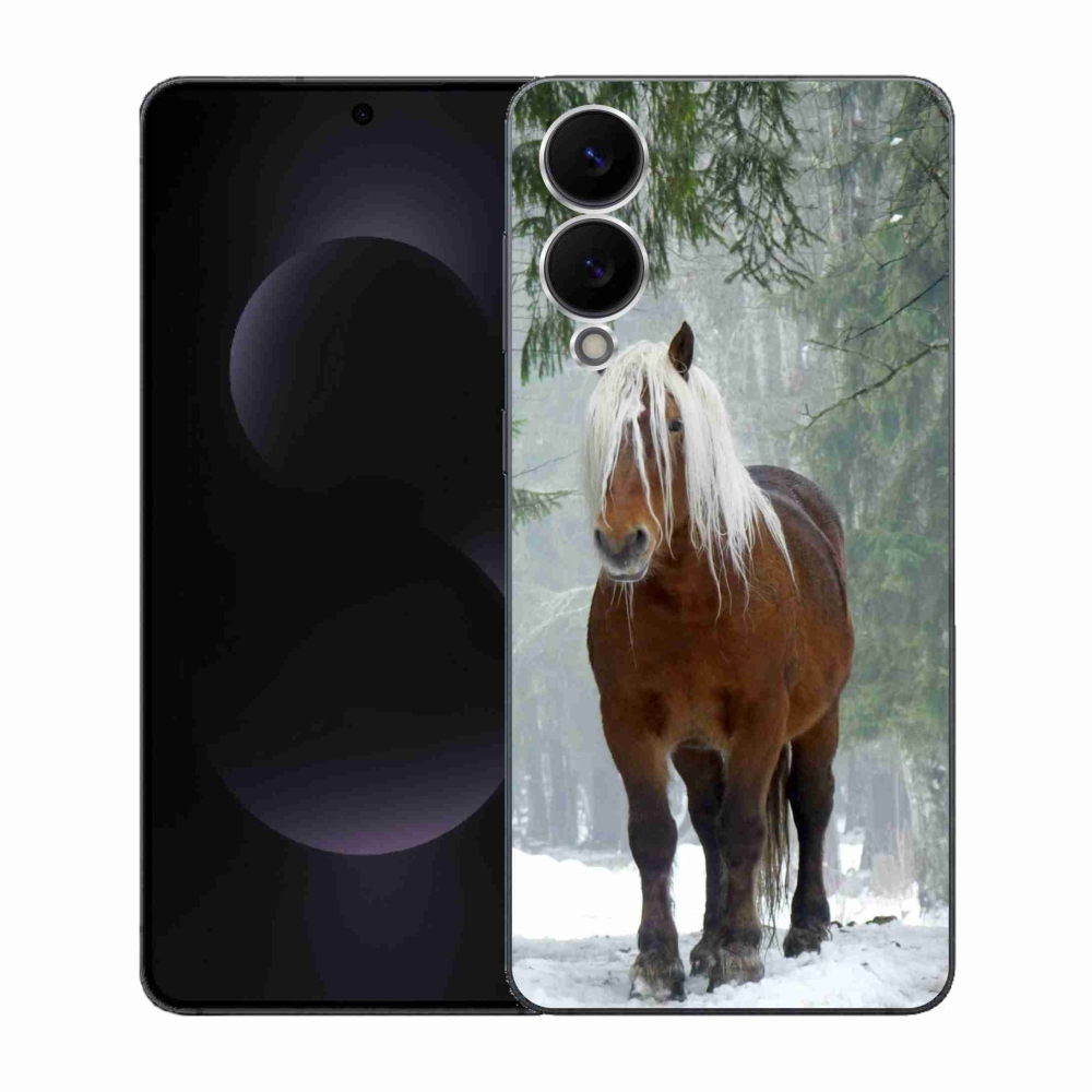 Gelový kryt mmCase na Samsung Galaxy S25 Edge - kůň v lese