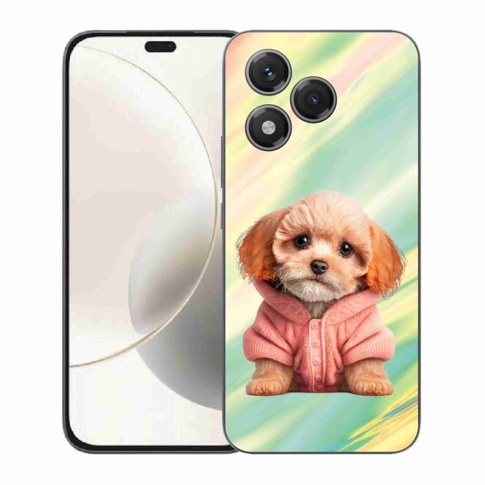 Gelový kryt mmCase na Honor 400 Lite - štěně ve svetru