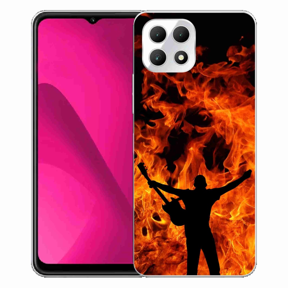 Gelový kryt mmCase na T-Mobile T Phone 2 - muzikant a oheň
