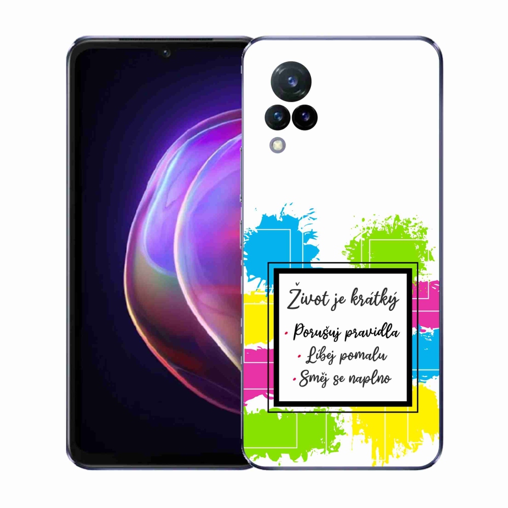 Gelový kryt mmCase na Vivo V21 4G/5G - citát 5 bílé pozadí