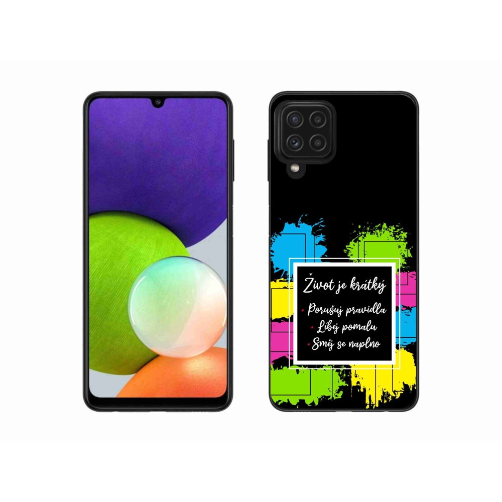 Gelový kryt mmCase na Samsung Galaxy A22 4G - citát 5 černé pozadí