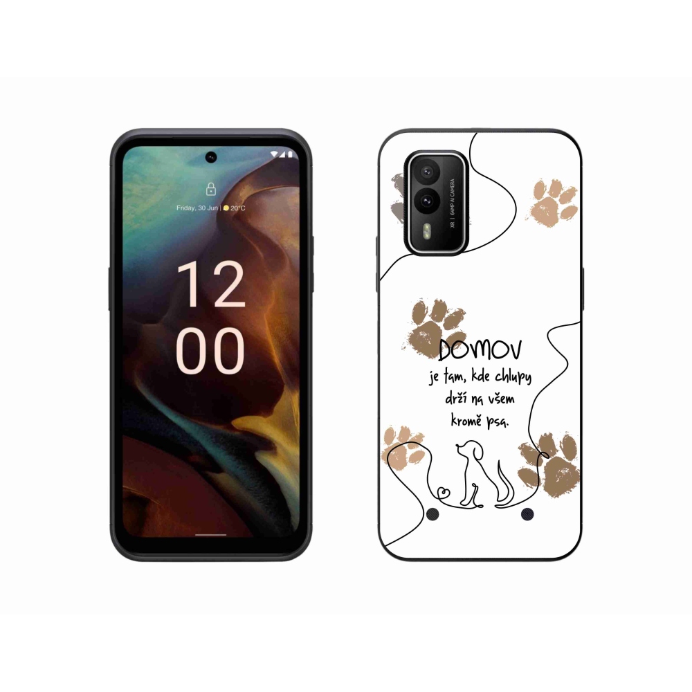 Gelový kryt mmCase na Nokia XR21 - psí motiv bílé pozadí