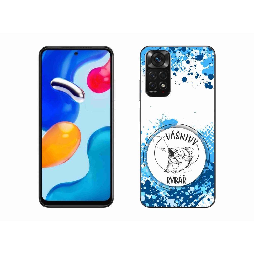 Gelový kryt mmCase na Xiaomi Redmi Note 11S 4G - vášnivý rybář bílé pozadí
