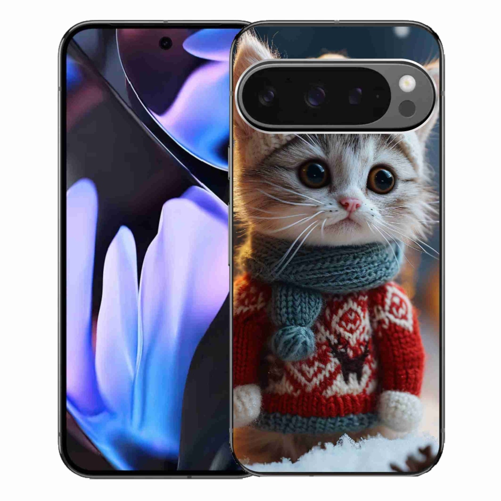 Gelový kryt mmCase na Google Pixel 9 Pro XL - kotě ve svetru