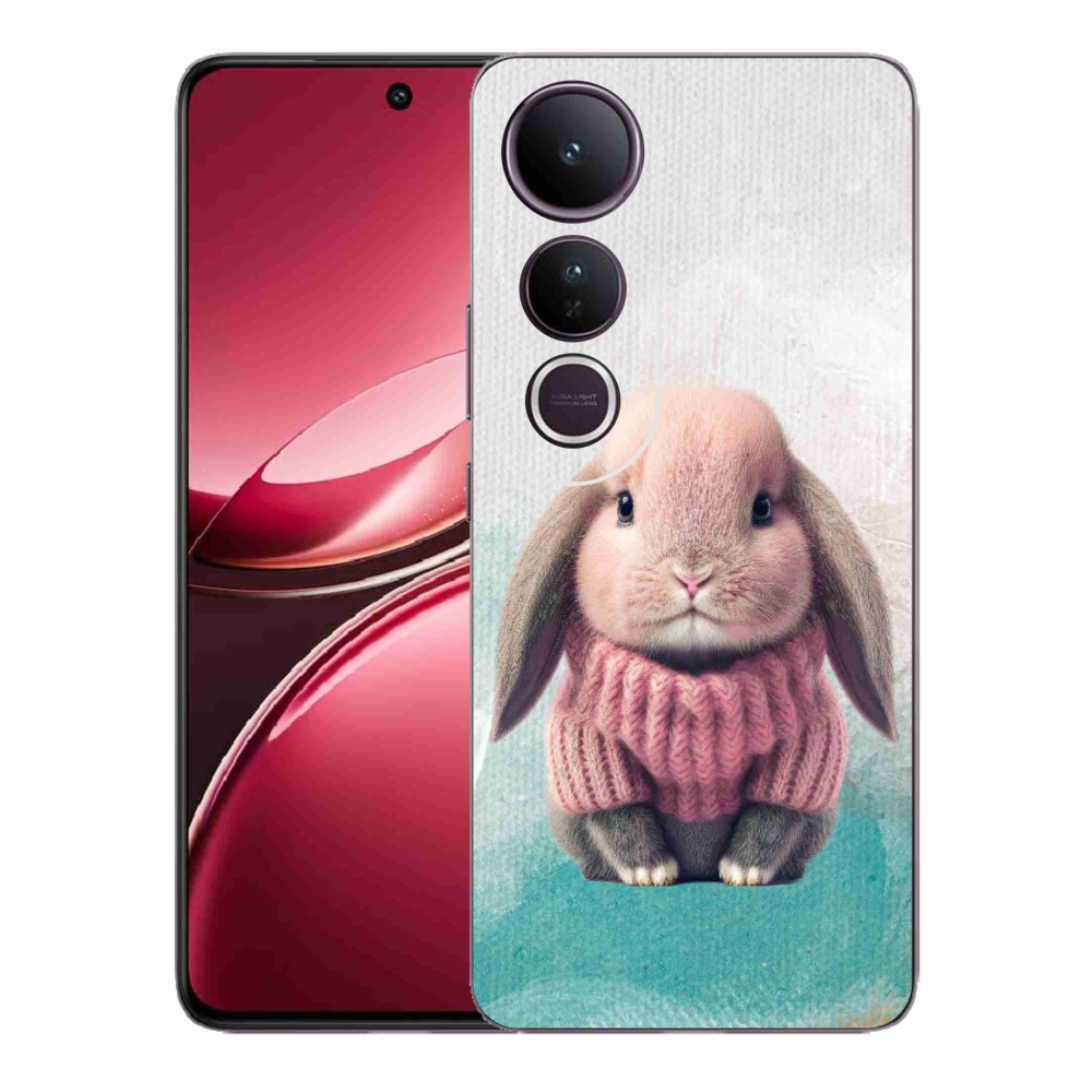 Gelový kryt mmCase na Vivo V50 Lite 4G/5G - králíček ve svetru