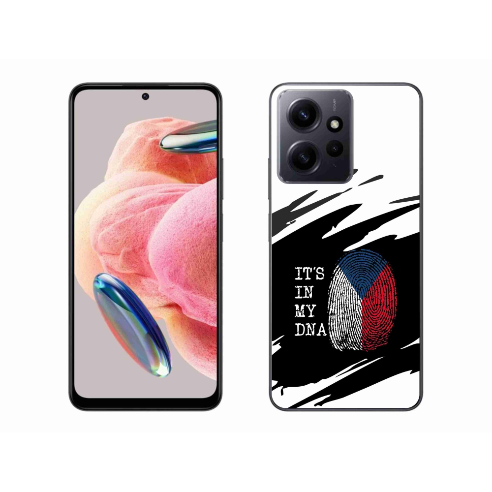 Gelový kryt mmCase na Xiaomi Redmi Note 12 4G - vlajka otisk prstu černobílé pozadí