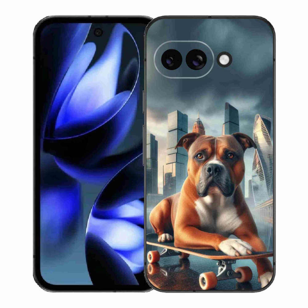Gelový kryt mmCase na Google Pixel 9a - pes na skateboardu