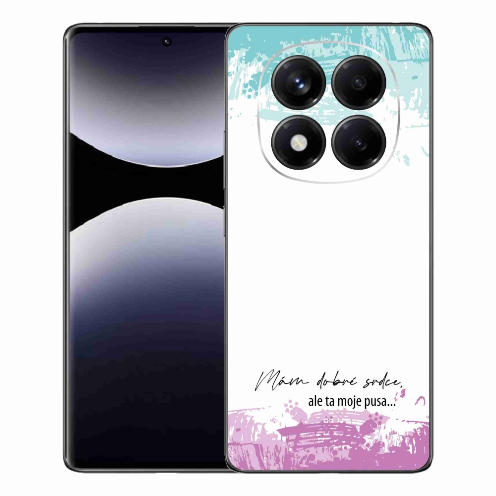 Gelový kryt mmCase na Xiaomi Redmi Note 14 Pro - vtipný text 3 bílé pozadí