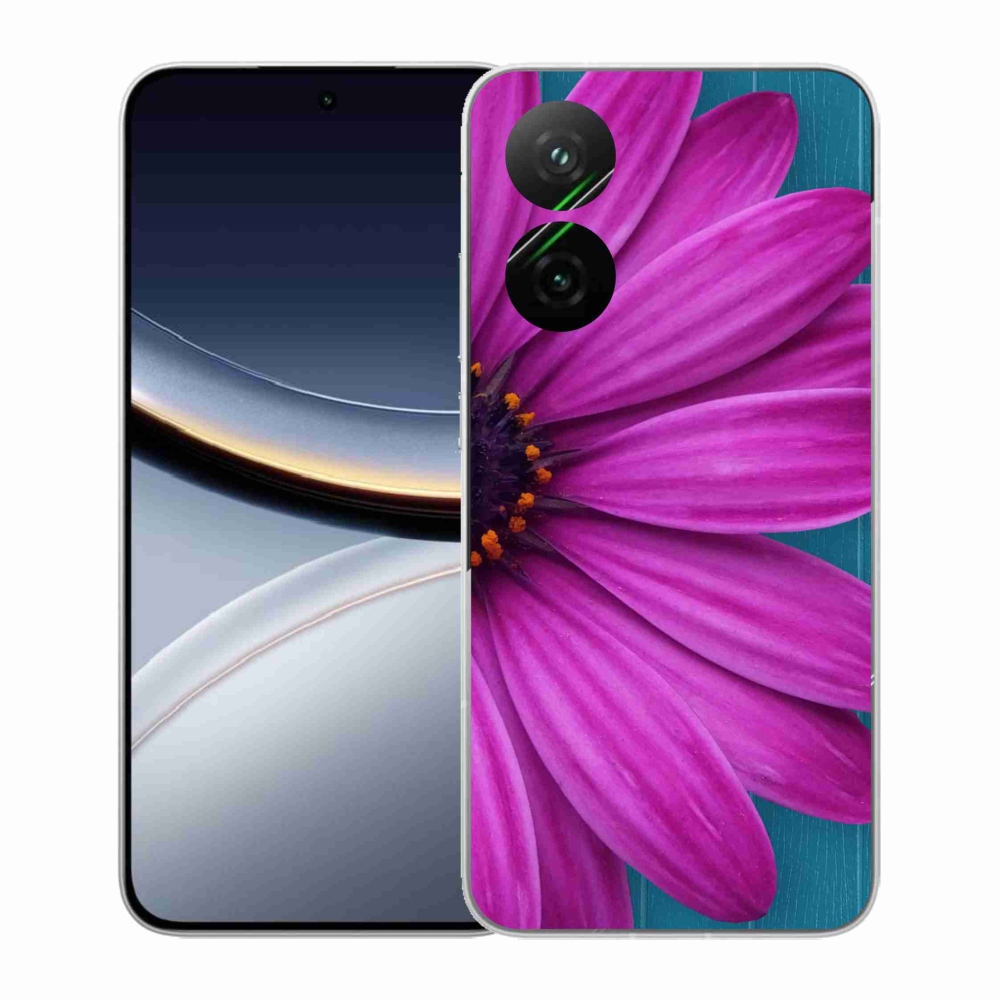 Gelový kryt mmCase na Xiaomi Poco F7 5G - fialová kopretina