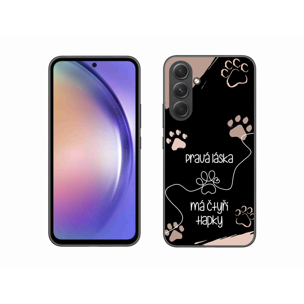 Gelový kryt mmCase na Samsung Galaxy A54 5G - psí motiv 1 černé pozadí