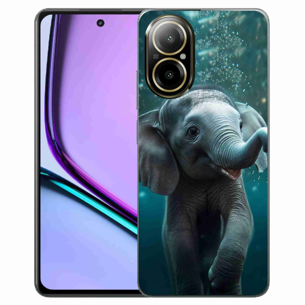 Gelový kryt mmCase na Realme C67 - slůně pod vodou