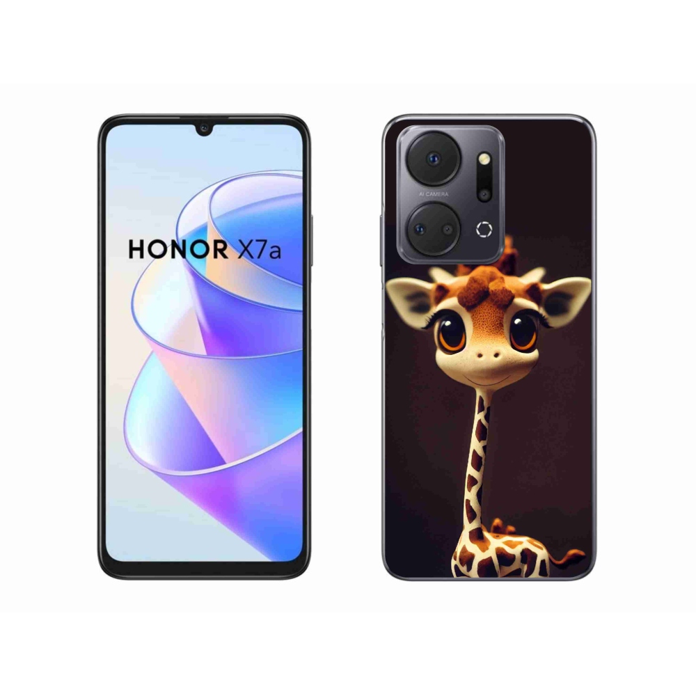 Gelový kryt mmCase na Honor X7a - malá žirafa