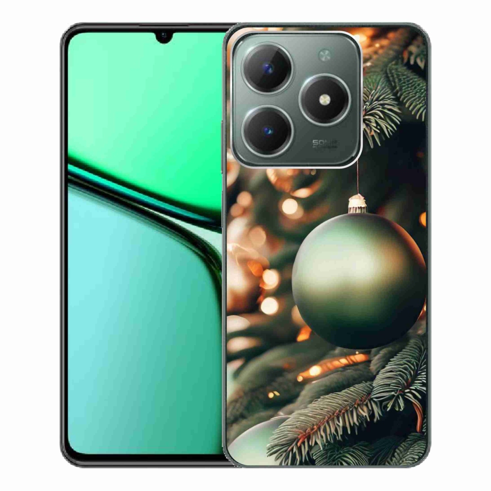 Gelový kryt mmCase na Realme C61 - vánoční ozdoby 1