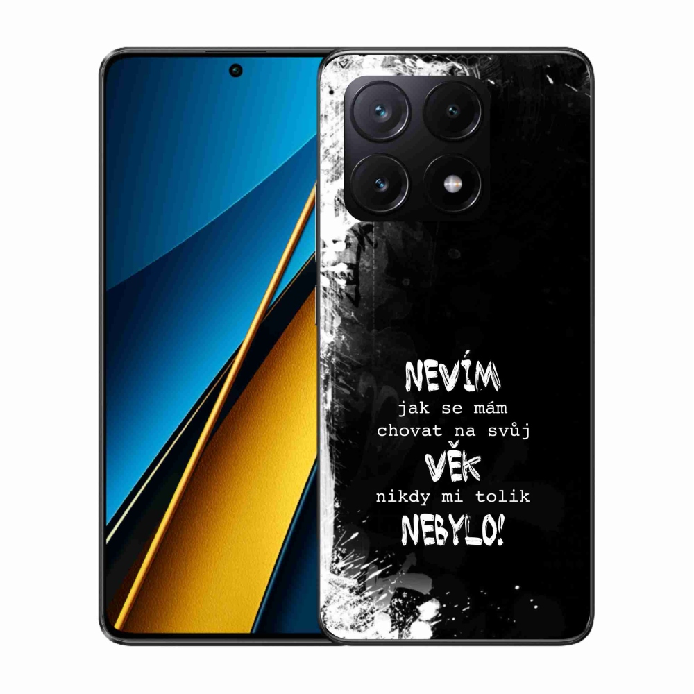 Gelový kryt mmCase na Xiaomi Poco X6 Pro 5G - vtipný text 14 černé pozadí