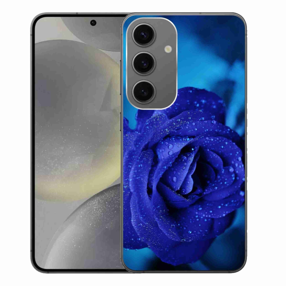 Gelový obal mmCase na Samsung Galaxy S24+ - modrá růže