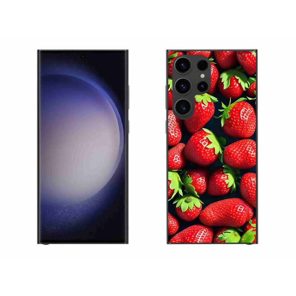 Gelový kryt mmCase na Samsung Galaxy S23 Ultra 5G - jahody