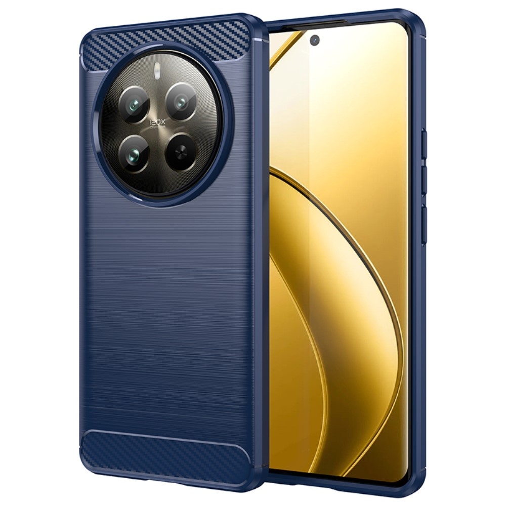 Carbon odolný gelový obal na Realme 12 Pro 5G/12 Pro+ 5G - modrý