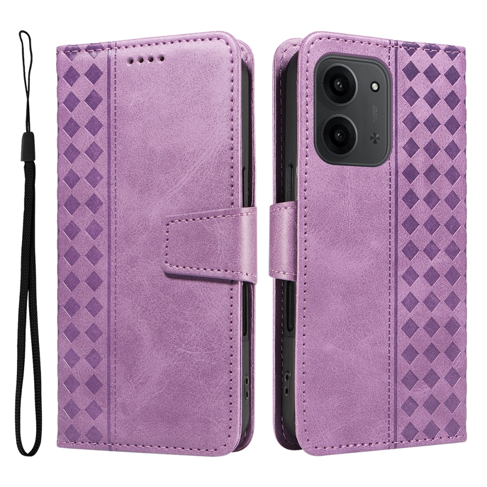 Grids knížkové pouzdro na Xiaomi Redmi 15C 4G/5G (173mm) - světlefialové