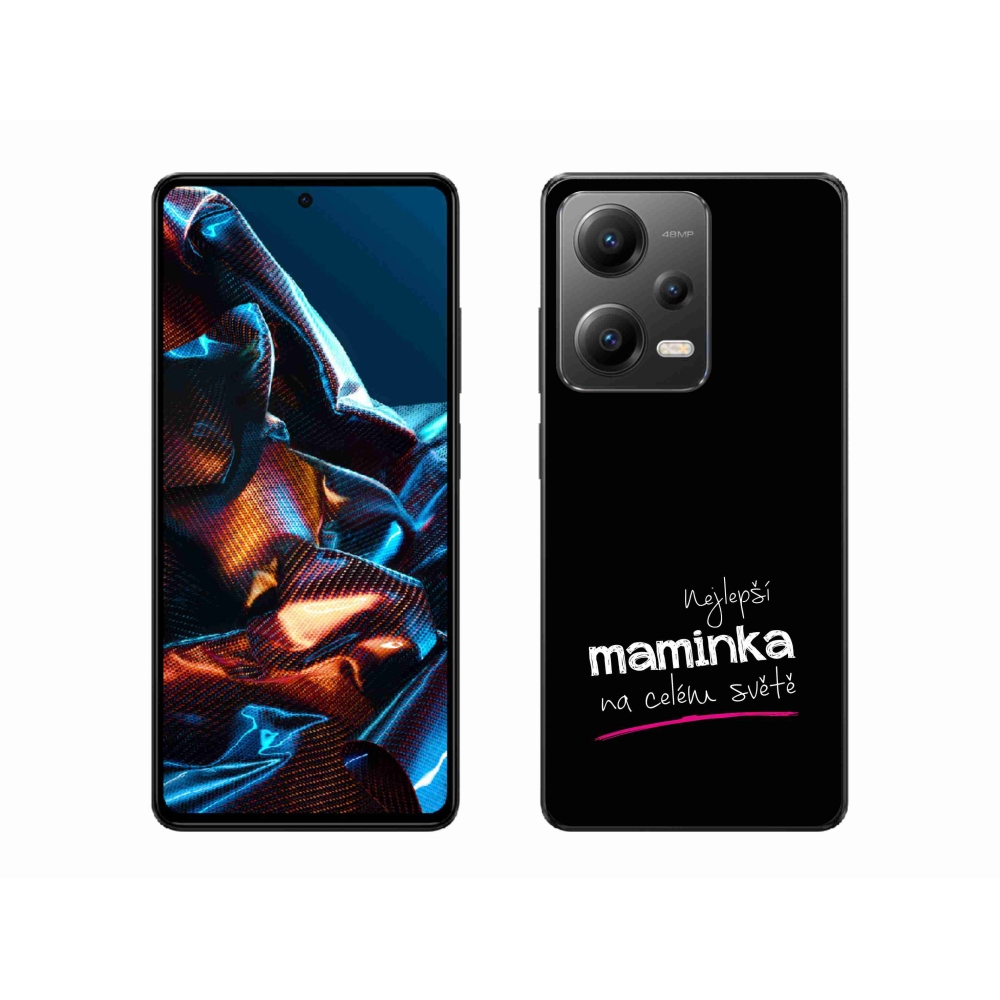 Gelový kryt mmCase na Xiaomi Redmi Note 12 Pro 5G - nejlepší maminka 4 černé pozadí