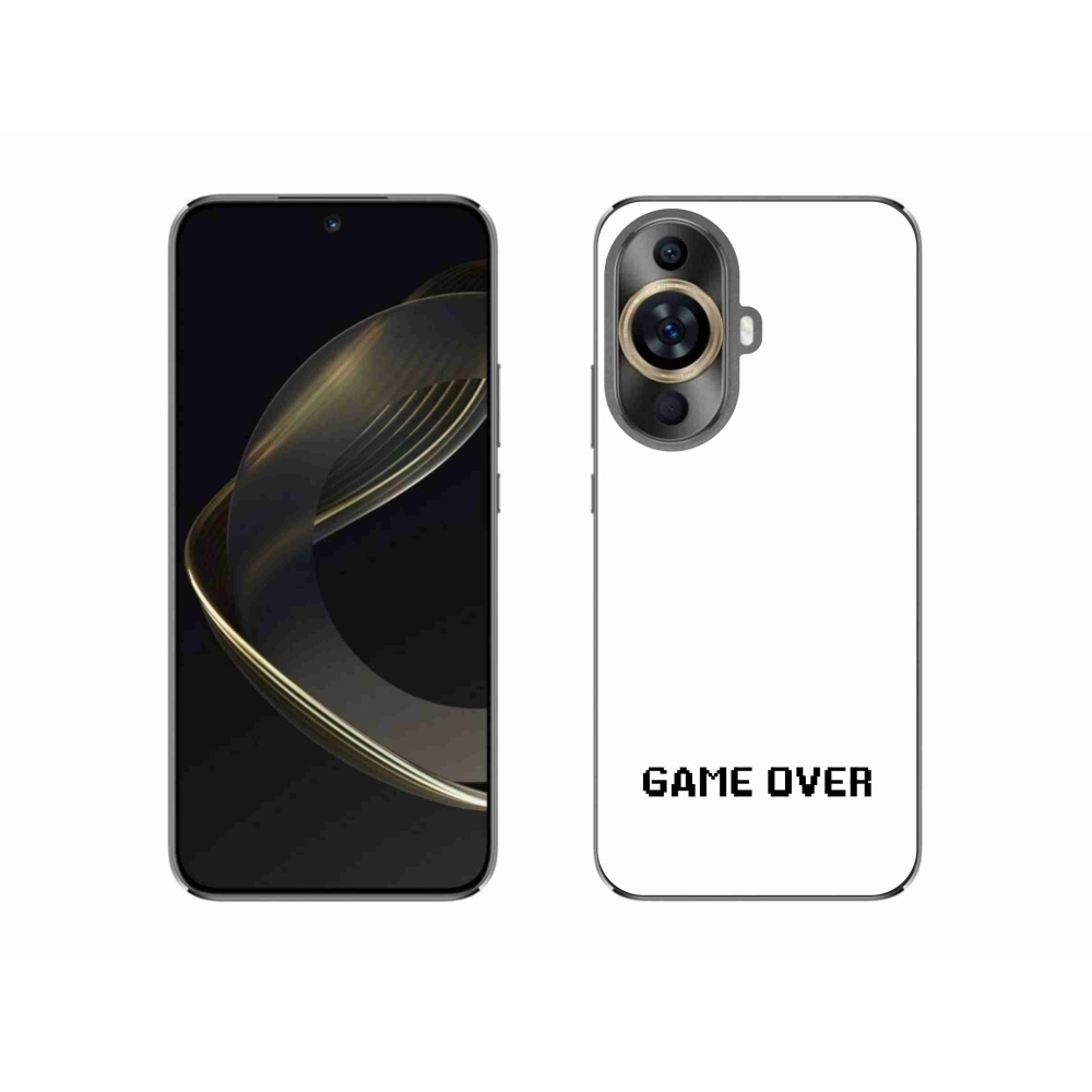 Gelový kryt mmCase na Huawei Nova 11 - game over bílé pozadí