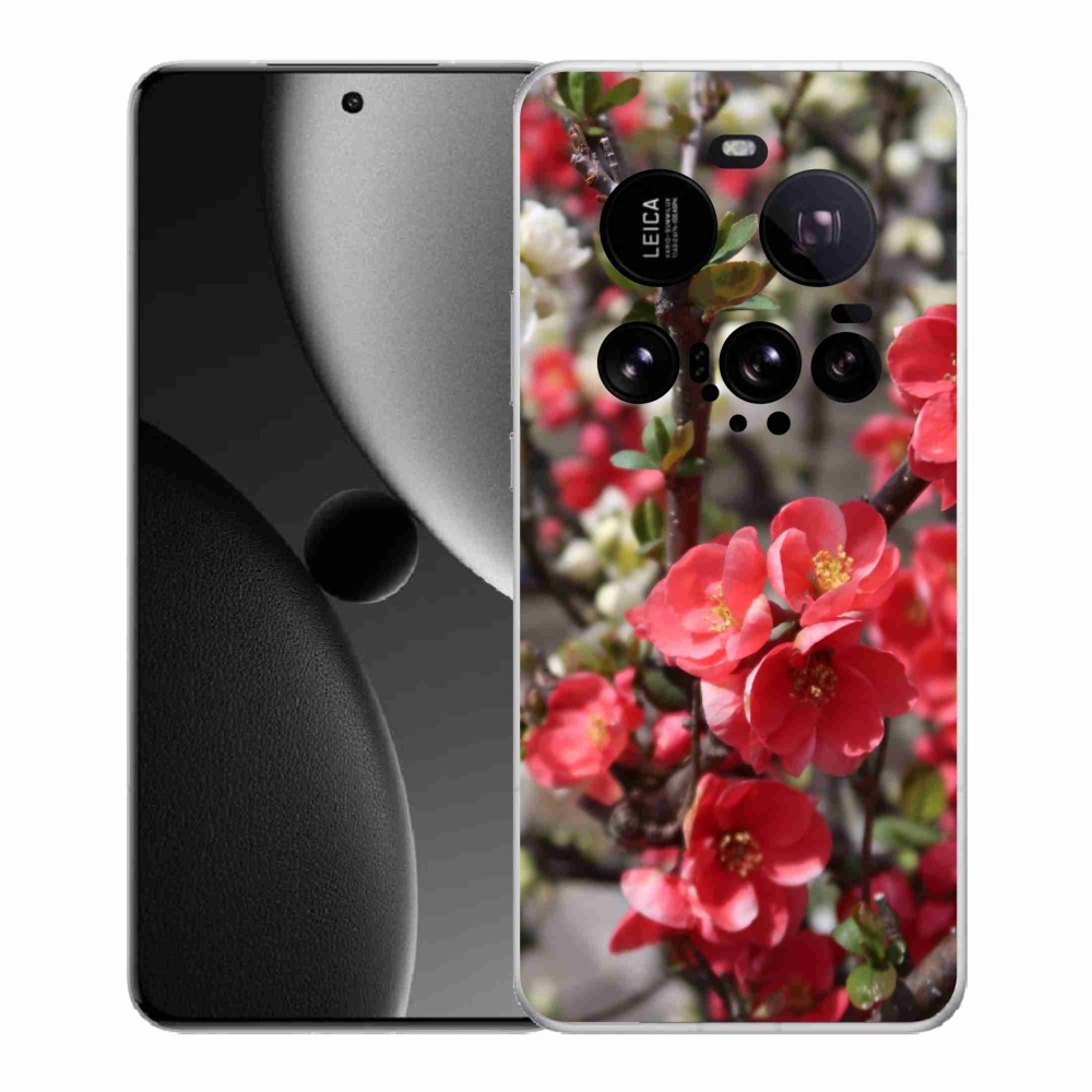 Gelový kryt mmCase na Xiaomi 15 Ultra - červené květy