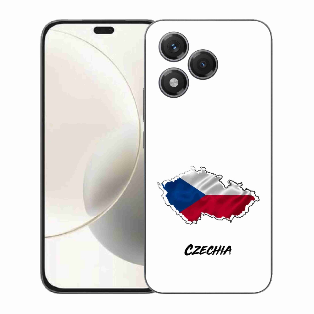 Gelový kryt mmCase na Honor 400 Lite - Czechia bílé pozadí