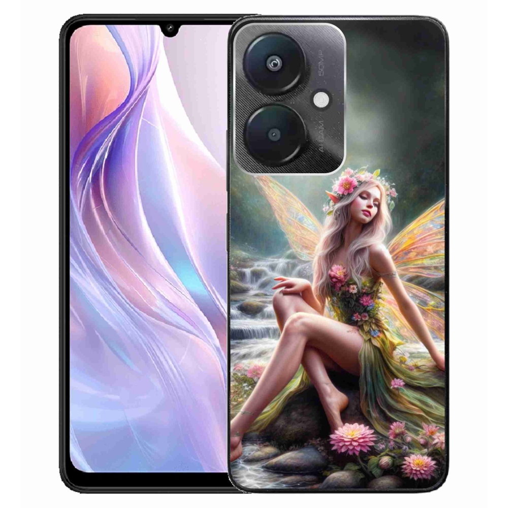 Gelový kryt mmCase na Xiaomi Redmi 13C 5G - motýlí žena 1