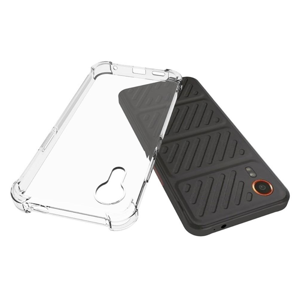 Průhledný gelový obal s vyztuženými rohy na Samsung Galaxy Xcover 7 - průhledný
