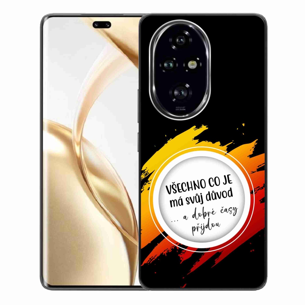 Gelový kryt mmCase na Honor 200 Pro 5G - citát 3 černé pozadí