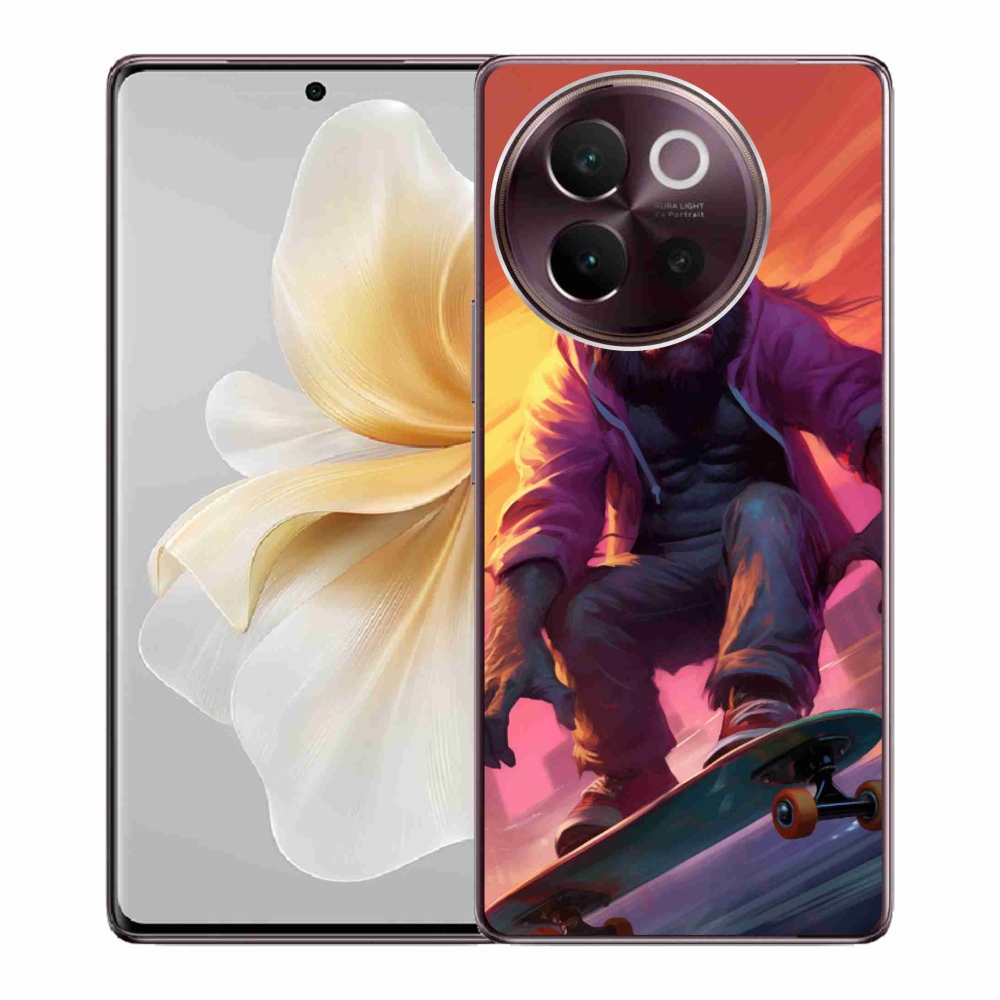 Gelový kryt mmCase na Vivo V40 Lite 5G - gorila na skateboardu