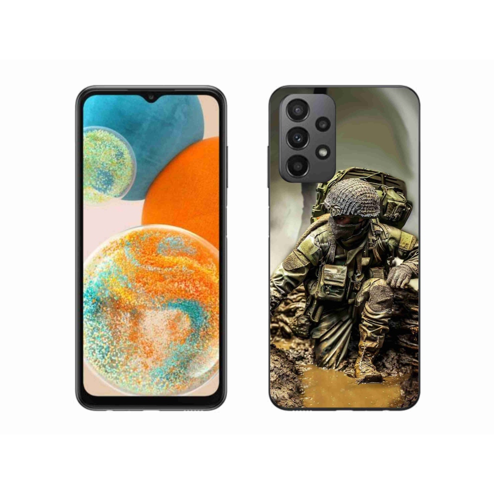 Gelový kryt mmCase na Samsung Galaxy A23 4G/5G - voják