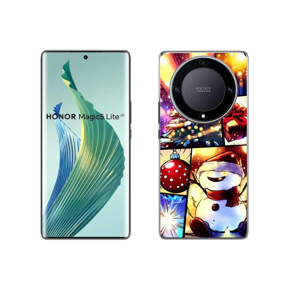 Gelový kryt mmCase na Honor Magic 5 Lite 5G - vánoční motivy 1