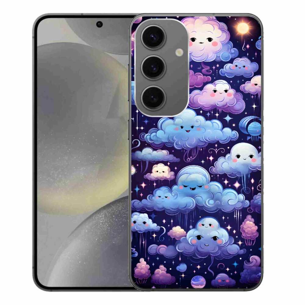 Gelový kryt mmCase na Samsung Galaxy S24+ - mráčky