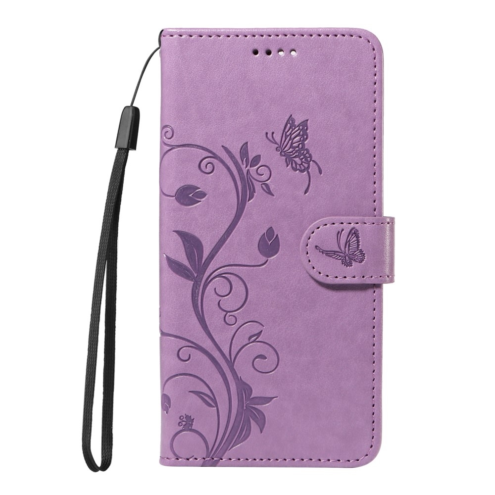 Flowers knížkové pouzdro na Honor Magic 7 Lite 5G - světlefialové
