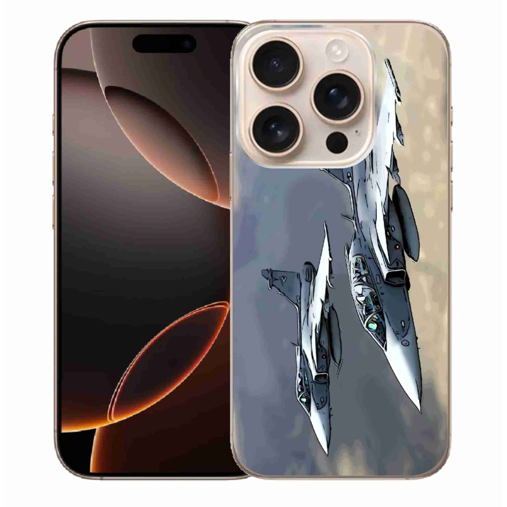 Gelový kryt mmCase na iPhone 16 Pro Max - stíhačky