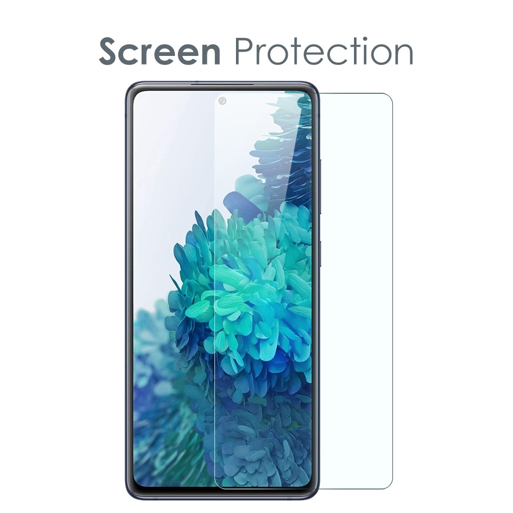 NORTHJO průhledný gelový obal + tvrzené sklo na Samsung Galaxy S20 FE - průhledný