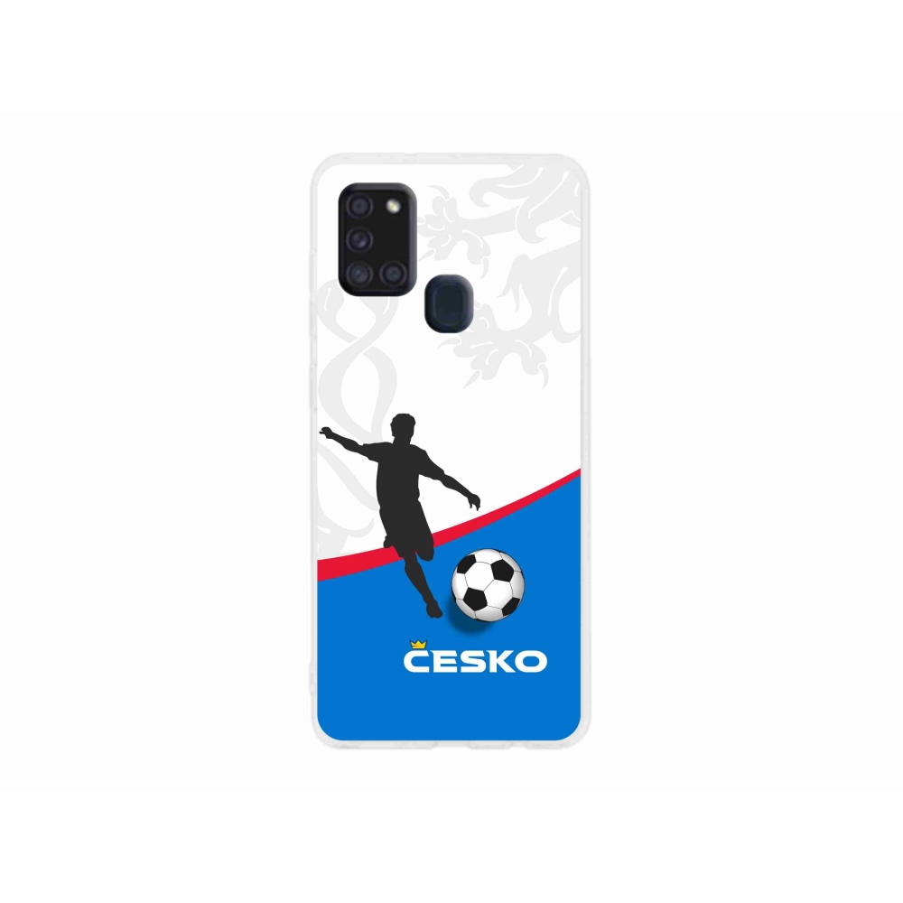 Gelový kryt mmCase na Samsung Galaxy A21s - fotbal Česko 1