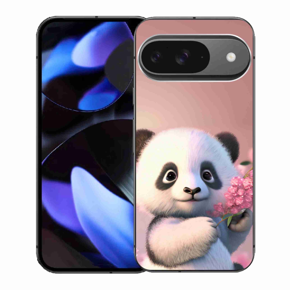 Gelový kryt mmCase na Google Pixel 9/9 Pro - roztomilá panda